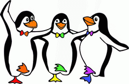 Tanzende Pinguine