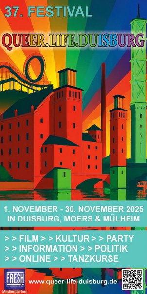 Programmheft Vorderseite Queer.Life.Duisburg 2025