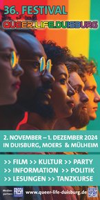Seite 1 vom Programmheft Queer.Life.Duisburg 2024 Seite 1 vom Programmheft Queer.Life.Duisburg 2024