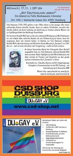 Seite 8 vom Programmheft Queer.Life.Duisburg 2021 Seite 8 vom Programmheft Queer.Life.Duisburg 2021